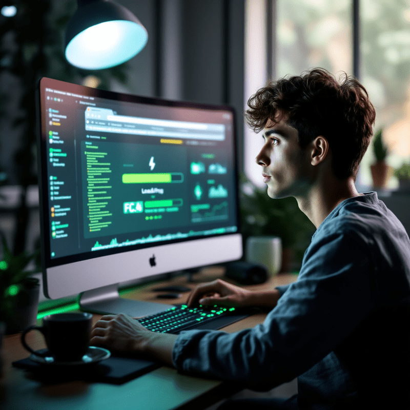 usuário vendo a tela e os ganhos de performance utilizando o redis no seu site