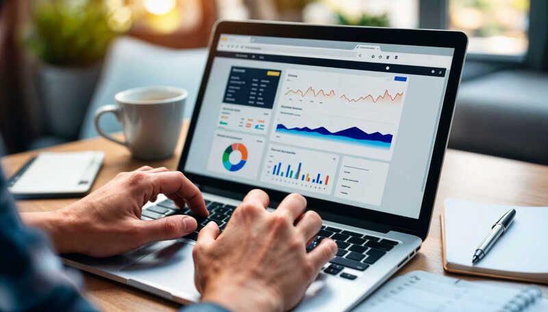 cliques orgânicos resultados em um computador