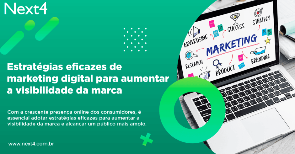 Estratégias eficazes de marketing digital para aumentar a visibilidade da marca.